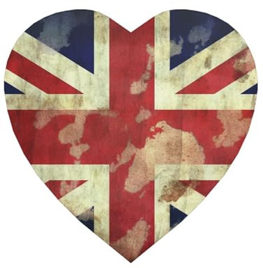 Heart Shape Magnetic Refrigerator Magnet Strong Cute Decorative Fridge Magnets Vintage Union Jack British Flag Magnetic Fridge Sticker Whiteboard Magnets for Office Kitchen Home Decor