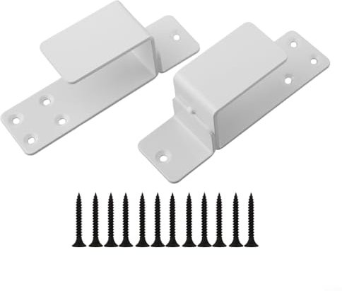 Protection avec supports de barricade de porte en acier en forme de U pour bois de 2 x 4 (blanc)