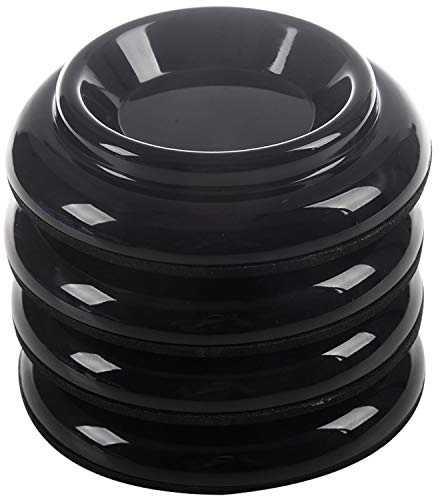Quystetes Piano Caster Cups 4Pcs Palstic Upright Piano Leg Cups Foot Pads Set Upright Piano Accessories(Black)