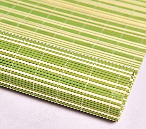 Natürliche Bambus-Rollo, Sicht- und Windschutz, Holzfensterrollo Verdunkelungsrollo, Retro Römischer Stil, Bambus-Rollo für drinnen und draußen (203 x 504 cm/81.3 x 81.3 x