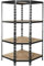Callidus schwerlast Eckregal Rio für 60 cm Tiefe Regale | 179x90x90x60cm ✓ schwarz | 4 Böden je max. 175 kg Tragkraft ✓ Schwerlastregal Metallregal Lagerregal Kellerregal Werkstattregal