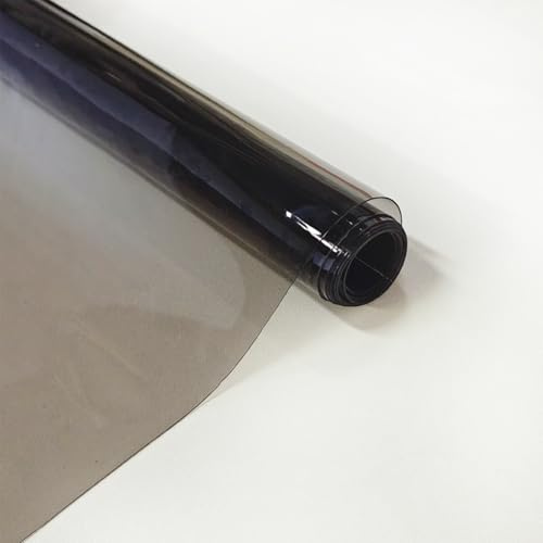 KELUBATU PVC-Gelee-Vinyl-Stoff, 0,5 mm, 30 x 120 cm, Grau / transparent | Transparentes Vinyl-PVC, wasserdichter Stoff, leicht zu schneiden, öldicht, sauber, handgemachtes Handwerk, DIY-Taschen