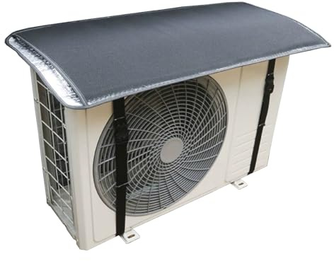LXRHLIKG Klimaanlage Abdeckung, Schallschutz Verkleidung Klimaanlage Außengerät, Abdeckung Wärmepumpe aus Aluminiumfolie mit Nylon-Kordelzug und Schnalle(120x60cm/47x24in)