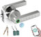 TEKXDD Cerradura Inteligente - 5 en 1 Cerradura Electronica,Tuya App,IC Card,Huellas Dactilares,Contraseña Digital,Llave Mecánica,Biometric Smart Door Lock for bedroom/hotel/apartment/office Plata