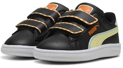 PUMA Mädchen Smash 3.0 Playdate Sneakers 25, Black Gold Moon Yellow