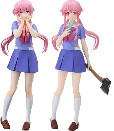 Jilijia Gasai Yuno Figur Original Malerei Figur Uniform-Stil Stehende Pose Modell Anime Illustrationen Figuren 17 cm Desktop Sammlerstück Statue
