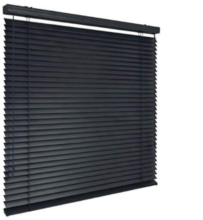 time4blinds – Persienner Fönster Inomhus – Aluminiumspersienner – 1200x1400mm, Vänster Styrning – med Lameller 50mm – Montering på Vägg Eller Tak, med Borrning – för Hemmet & Kontoret – Antracit