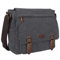 S-ZONE Herren Umhängetasche 15,6 Inch Große Vintage Canvas Messenger Bag Aktenktasche Schultertasche Bürotasche Kuriertasche Arbeitstasche