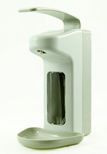 Desinfektionsmittelspender Seifenspender Wandspender für 500ml Euroflasche (z.B. für Sterillium) mit Armhebel und Tropfschale von VOS Industriebedarf