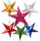 Auony Paper Star Lantern Lampshade,6 Pack 3D Paper Star Pentagram Lampshade for Christmas Xmas Wedding Party Home Hanging Decorations