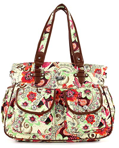 Oilily Tropical Birds Diaper Bag Cream-White