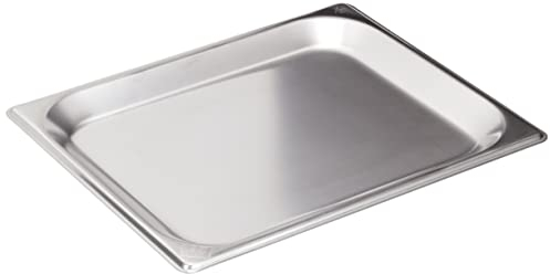 Pentole Agnelli COIXGNP12020 Bacinella Gastronorm 1/2, Acciaio Inossidabile, Argento, 26.5 x 32.5 x 2 cm