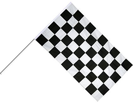 Digni Grand Drapeau Damier F1 sur hampe 60 x 90 cm Sticker Gratuit