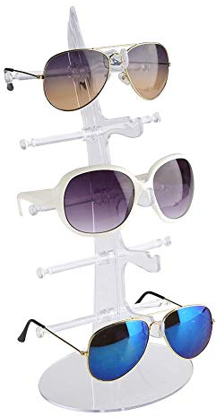 TMISHION Brillenhalter, Brillenhalter, Sonnenbrillenhalter, Aufbewahrung, Verkauf, Schaufenster, 5 Paar Brillenhalter zur Aufbewahrung (transparent)