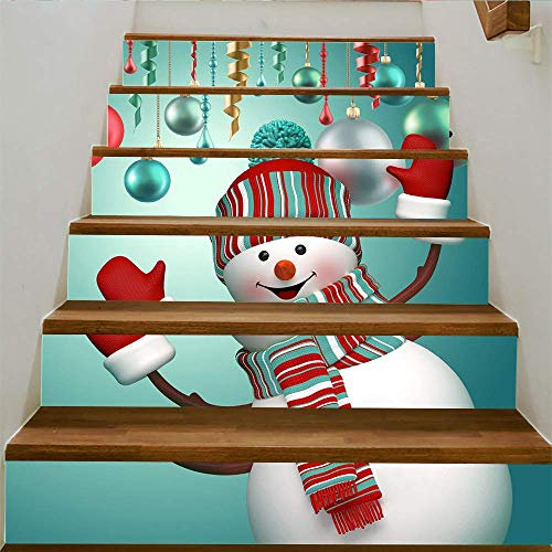 Decorazioni natalizie 3D Adesivi per scale Adesivi per scale Adesivi per scale Decorazioni per famiglie Adesivi per scale Adesivi per murali Decorazioni natalizie impermeabili(Torre di Natale)