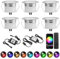 GEYUEYA Home LED Decking Lights RGB Ø45MM 12V 0.5W WiFi LED Decking Patio Lighting for Terrace Kitchen Outdoor Indoor Lamps with Remote Control - 6 Packs