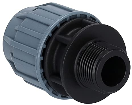 STEMAX-Wassertechnik: PP-Klemmverbinder, Klemmkupplung klemm x AG, PN16, Trinkwasserzertifiziert, DVGW, Größe: 40mm x 1“