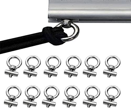 Etomvoop Lot de 12 butées de rail d'auvent - 12 mm x 6 mm - Équipement pour caravane et camping-car
