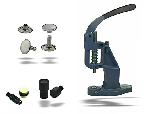 ISTA TOOLS Nietenpresse Set Hohlnieten + Lochpfeife + Hohlnieten Werkzeug + 100 STK. rostfreie Hohlnieten Doppelkopf (13 x 11 mm, Silber)