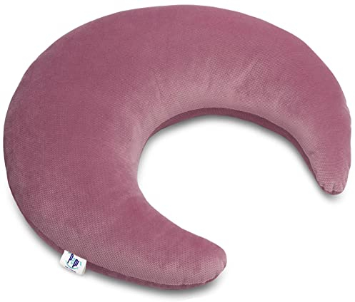 Pepi - Kuschelkissen Kinder - Handgenäht Kissen Kinderzimmer - Kinder Kissen Mond - Baby Kissen Deko - Mondikssen Old Rosa