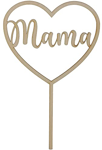 Goodtimes Cake Topper Mama Herz 17,5cm x 11cm Holz