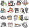 18 Pieces Patches Zum Aufbügeln Katze Flicken zum Aufbügeln Eisen auf Gestickten Flicken Nähen für DIY T-Shirt Jeans Kleidung Hüte Taschen