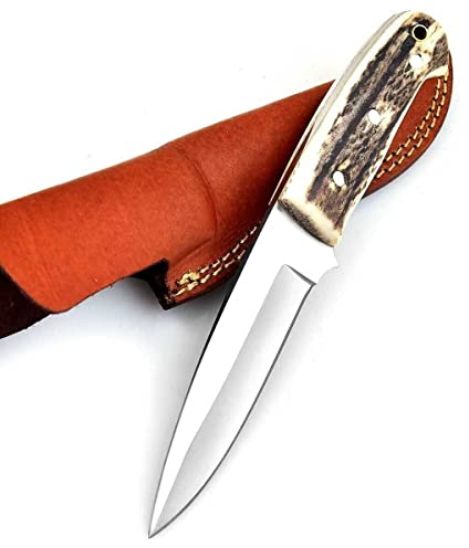MAQSON Jagdmesser Hirschhorn 440C Stahl Handgefertigt Rostfrei MAQ2019