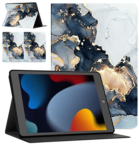 Pnakqil Custodia per Apple iPad 10.2 (2020)/iPad 8th Gen 10.2 Pollice Tablet, Ultra Sottile e Leggera Stand Multi-Angoli Antiurto PU Flip Cover Soft TPU per iPad 10.2 (2020)/iPad 8th Gen -Marmo-4