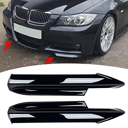 SPORTARC 2 x Frontstoßstangen-Lippensplitter für BMW 3er-Serie E90 E91 320i 330i 2005–2008, schwarz