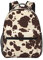 DEHIWI Rucksack mit Kuhfell-Druck, leicht, für Reisen, Tagesrucksack, Laptop-Rucksack für Damen und Herren, Schwarz , One size
