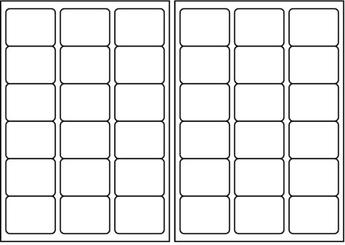 SmithPackaging A4 Self Adhesive Address Labels, 18 Labels Per Sheet, 100 Sheets, 63.5 x 46.6mm 1800 Labels (Pack of 2)