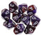 Yourandoll 10 STÜCKE Polyedrische Würfel D10 Würfel Dice Spielwürfel 10-seitig Würfel for DND RPG Brettspiel Kartenspiel (Kaffee Lila)