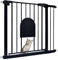 Froadp Türschutzgitter Baby Treppengitter 85-95cm Kindergitter ohne Bohren Türgitter mit Tür für Hunde und Katzen Beidseitig Schwenkbar Absperrgitter Automatisch Haustier Gittertür, Schwarz
