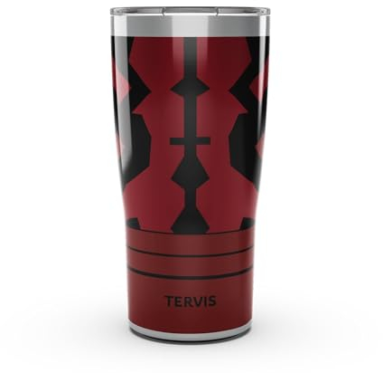 Tervis Traveler Star Wars - Darth Maul Phantom Menace 25th Anniversary Triple Walled Insulated Tumbler Travel Cup Keeps Drinks Cold & Hot, 20oz, Stainless Steel