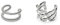 Vestopazzo 2 orecchini fascetta ear cuff.Orecchino per la parte superiore dell'orecchio.Placcato argento,Nickel tested.Lavorazione artigianale.LO80295