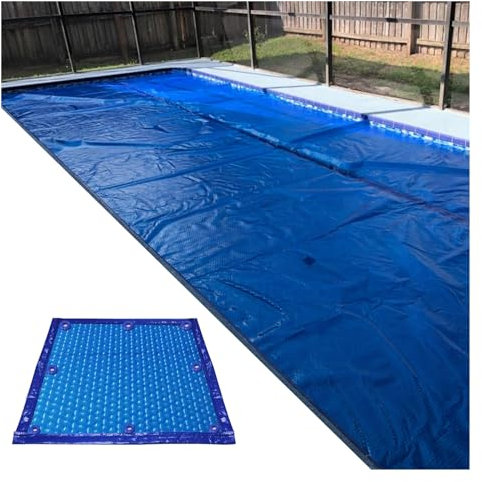 solarfolie pool solarplane pool Rechteckige Schwimmbadabdeckung Mit Familienrahmen Blaue 16mil Wärmeschutzabdeckung Schwimmbad-Solarabdeckungen Für Oberirdische Pools/ Unterirdische Pools ( Size : 6x6