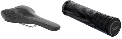 SQlab 611 Ergowave CrMo, MTB Tech & Trail Fahrradsattel, 15 cm & 1801 Unisex Sqlab 7ox Schwarz Fahrrad Griffe,Schwarz,Schwarz-MEU