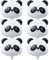 YUNHENTONG Folienballon Panda,6 PCS Panda Kopf Folienballon,Panda Luftballons,Luftballon Tiere,Folienballon Waldtiere,Dschungel Tierballons,Waldtiere Ballon für Kinder Geburtstag Party Deko Geschenk