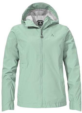 Schöffel Damen Jacket Style Bohorok WMS, wasserdichte, atmungsaktive Outdoor Jacke, elegante Funktionsjacke mit Kapuze und Stufensaum