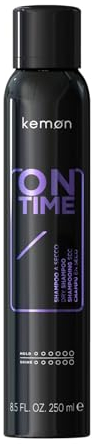 Kemon - On Time, Shampoo A Secco Per Capelli Puliti, Toglie Effetto Lucido, Dona Freschezza, Effetto Leggero E Volumizzante, 250 ml