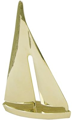 NKlaus große Segelyacht aus Messing, 20x31cm, Maritime Dekoration | Die große Segelyacht aus Messing dient als maritime Dekoration