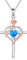 Kreuz-Kette für Damen 925 Sterling Silber Rose Herz Kruzifix Blauer Opal Halskette Anhänger Oktober Geburtsstein Edelstein Jahrestag Geburtstag Weihnachten Geschenke für Mutter Ehefrau Schwester ihr