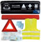 VZL Trousse de premiers secours pour voiture 2025 - Certifié TÜV - Avec triangle de signalisation et gilets de signalisation - Kit de premiers secours Auto 2025 - Noir