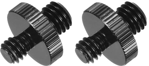 QUARKZMAN 2 Stück Mikrofonständer-Adapter 1/4 Männlich zu M8 Männlich Schraubgewindeadapter für Mikrofonständer zu Kamerastativ-Montageadapter