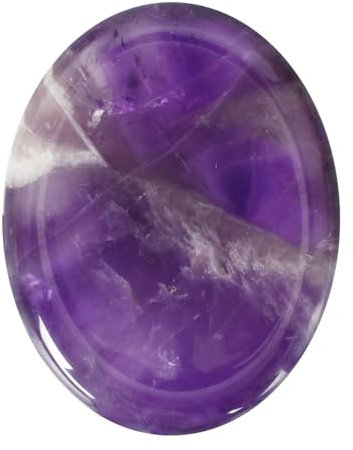 Amethyste Naturelle Cristaux, Pierre pour le Pouce en Cristal Poli, Pierre Cristal Poche Ovale, Pierres de massage pour Cadeau Parfait pour la Famille et les Amis