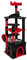 GOPLUS Arbre a Chat Style Gothique, Arbre a Chats avec Poteaux à Gratter en Sisal, Perchoir, Hamac, Condominium, Jouet Suspendu, pour Chats d'Intérieur, 41 x 41 x 133cm