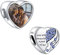 NINGAN Personalizzato Foto Charms 925 Sterling Silver Charm Fit Bracciali Collane Sarai sempre una parte di me Viola Amore Perline Gioielli Regalo di compleanno per amici Famiglia