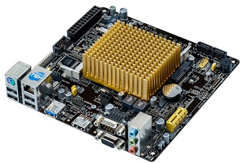 SIMPLETEK - Scheda madre Mini-ITX con processore quad-core integrato, supporto DDR3L, HDMI, VGA, RS232, SATA e USB 3.1 (Ricondizionato)