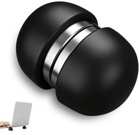 Magnetic Laptop Cooling Pad, Mushroom Shaped Silicone Portable Magnetic Ball Laptop Stand Cooling Pad Antislip for Home Work Office Desk (Black)