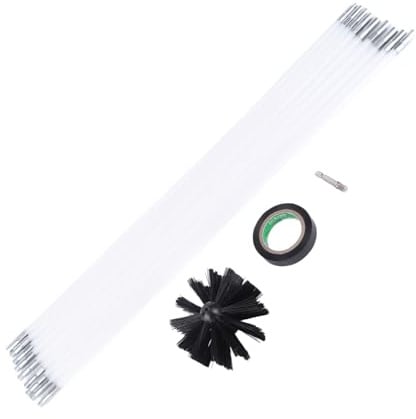 SHUAIGUO Chimney Pipe Inner Wall Brushes, Flexible Electric Drill Part, 16in Rod for Dryer Flue & Fireplace